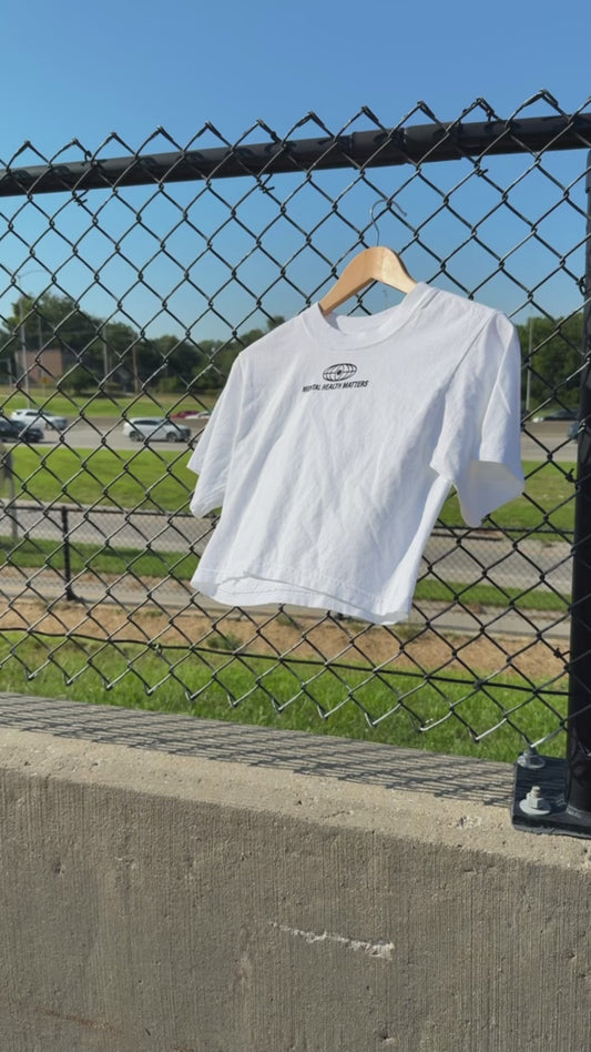 Womens "Mental Health Matters" Crop Tee